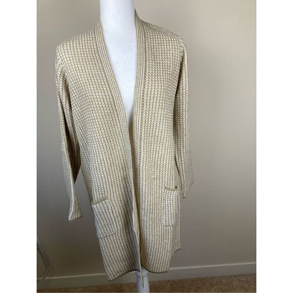 Fortune + Ivy Sweaters - Fortune +‎ Ivy Open Front Waffle Knit Cardigan Size Large Style 0290J3Q (P3) NWT